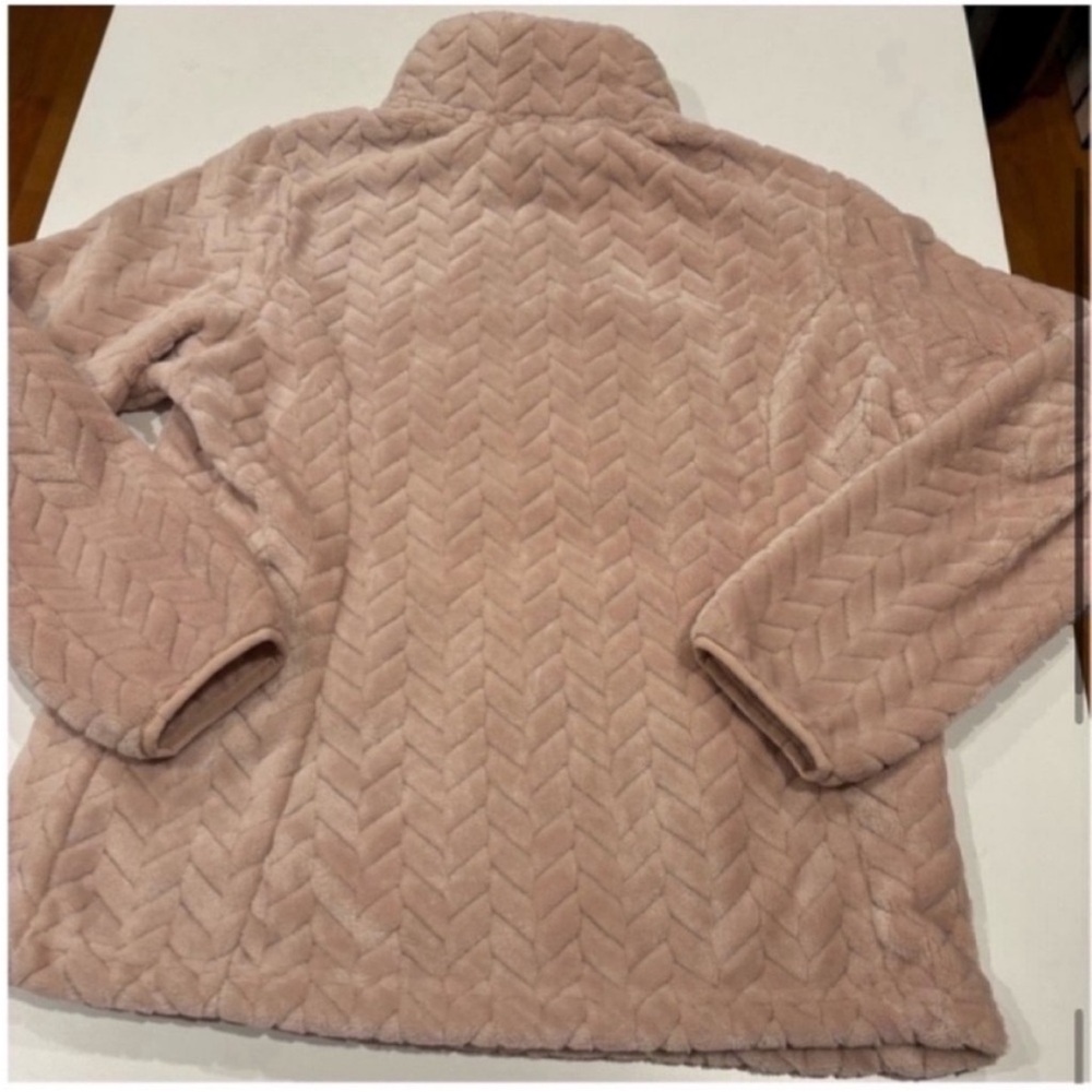 Free Country NEW Chevron Butter Pike Zip Front Jacket Dusty Peach Womens Medium - Picture 3 of 10